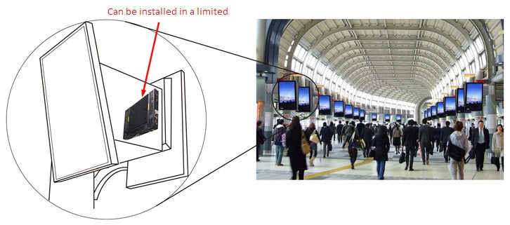 Digital signage in Shinagawa Station