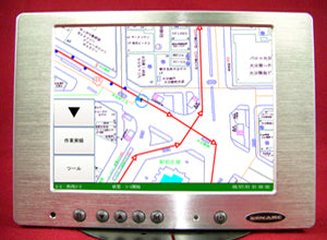 Collection route map on the onboard monitor