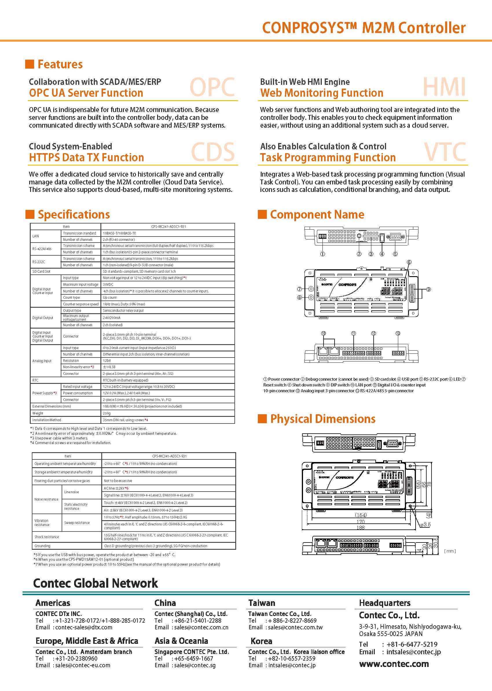 CPS-MG341-ADSC1-931 CONPROSYS M2M Gateway – Contec eShop